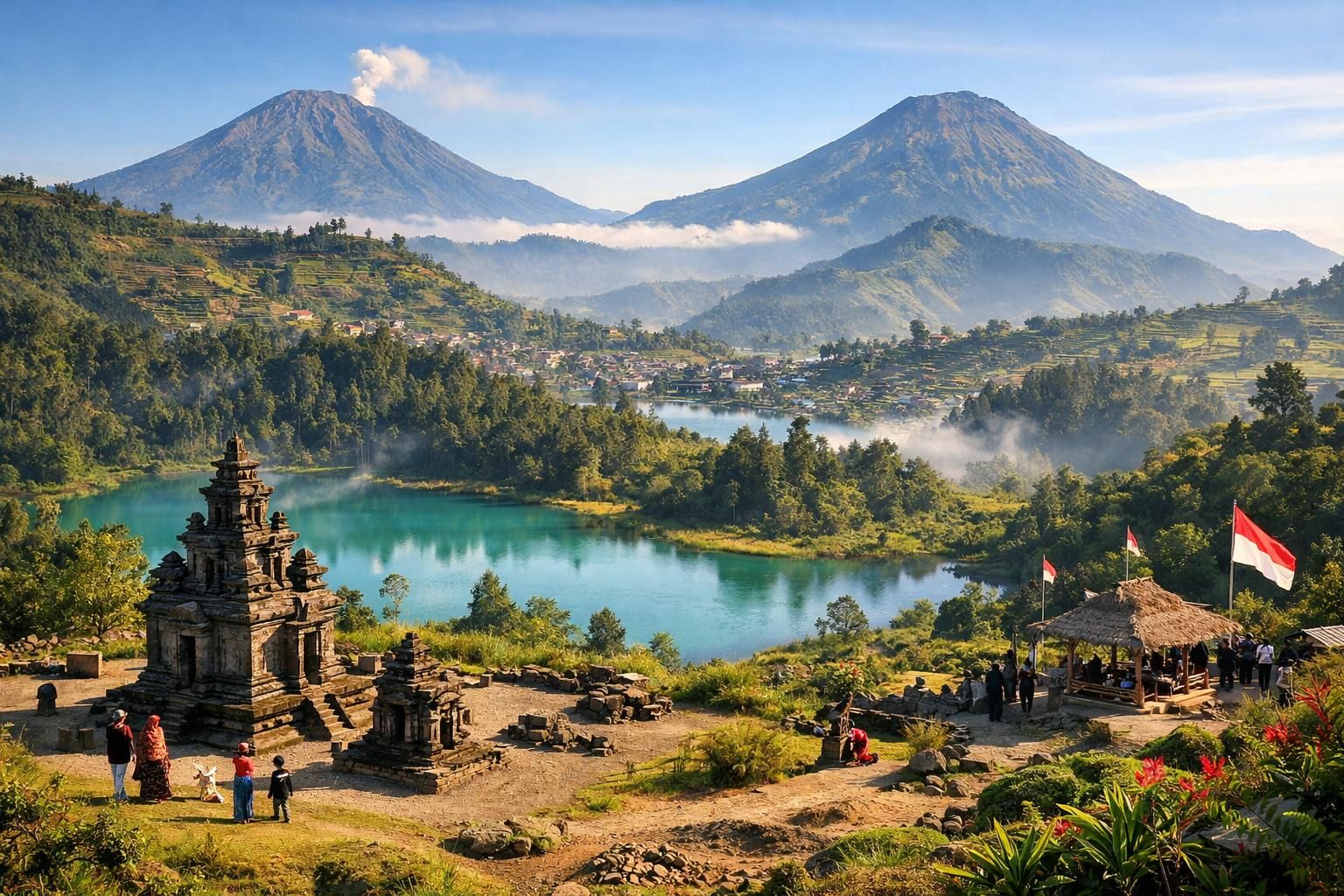 explorez le plateau de dieng, un trésor naturel et culturel unique sur l'île de java, riche en paysages volcaniques, sites historiques et traditions locales fascinantes.
