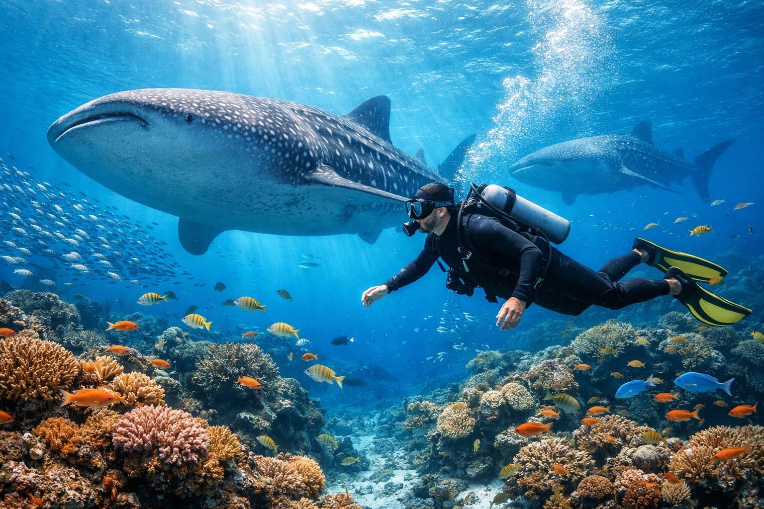 découvrez une plongée inoubliable aux philippines en nageant au plus près des majestueux requins-baleines, une expérience unique au cœur de la nature marine.